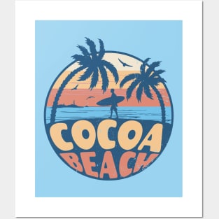 Vintage Surfing Cocoa Beach, Florida // Retro Summer Vibes // Grunge Surfer Sunset Posters and Art